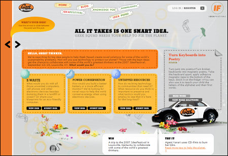 Geek Squad - IdeaFestival Website